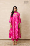 Fuchsia Pink Chiniya Silk Angarkha Set