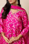 Fuchsia Pink Chiniya Silk Angarkha Set