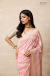 Pink Handwoven Banarasi Georgette Saree