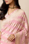 Pink Handwoven Banarasi Georgette Saree