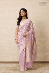 Lilac Handwoven Banarasi Georgette Saree