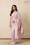 Lilac Handwoven Banarasi Georgette Saree