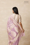 Lilac Handwoven Banarasi Georgette Saree