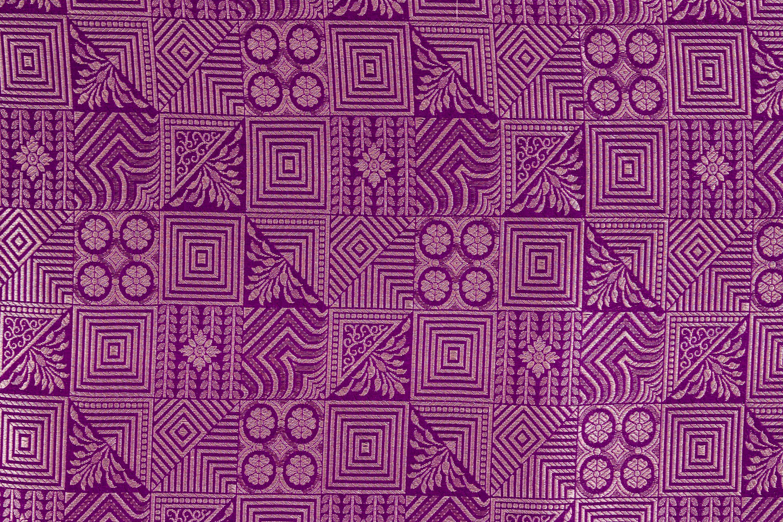 Magenta Pink Handwoven Banarasi Brocade Fabric