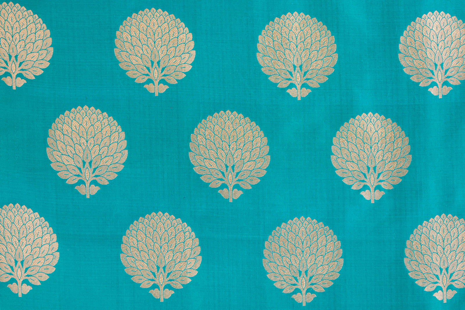 Blue Handwoven Banarasi Silk Fabric