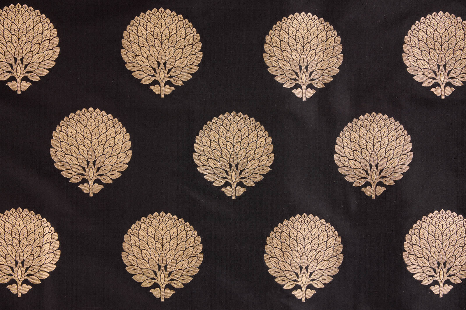 Black Handwoven Banarasi Silk Fabric