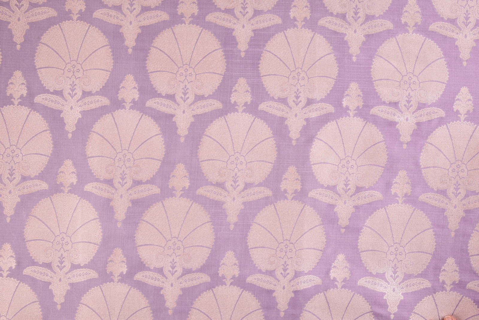 Lavender Handwoven Banarasi Silk Fabric