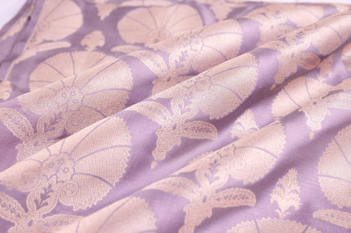 Lavender Handwoven Banarasi Silk Fabric