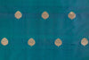 Peacock Blue Handwoven Banarasi Silk Fabric