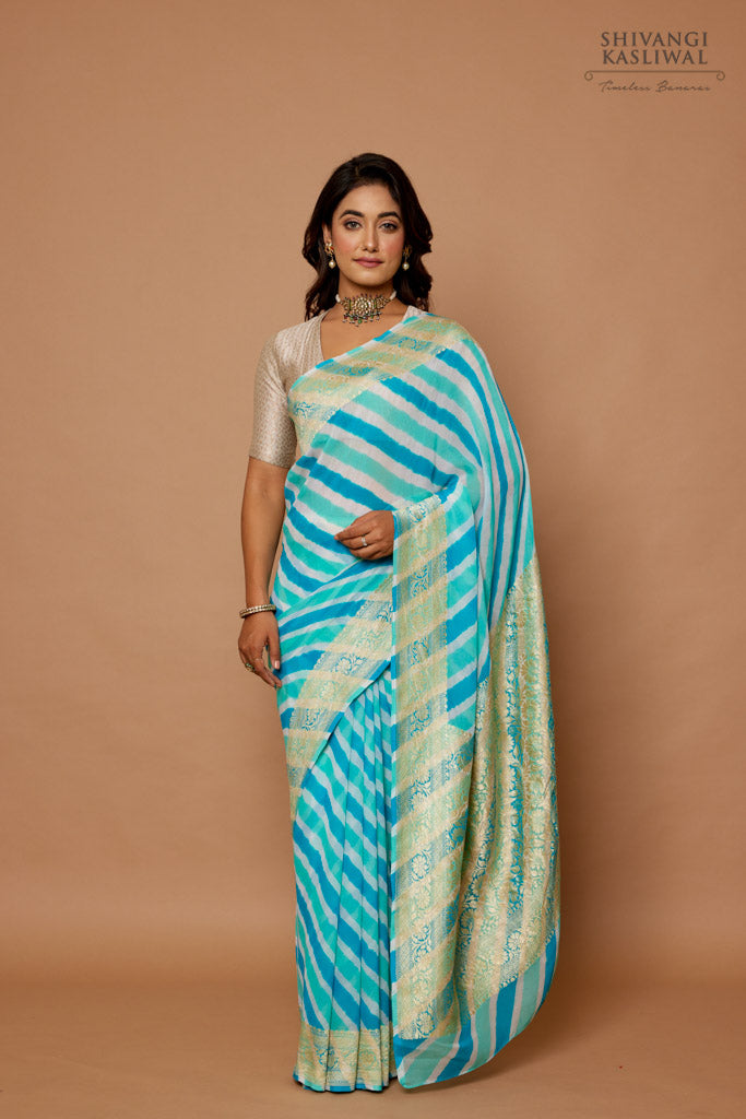 Buy Multi Color Silk Leheriya Saree Online – Vasansi Jaipur