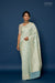 Mint Blue Handwoven Banarasi Georgette Saree