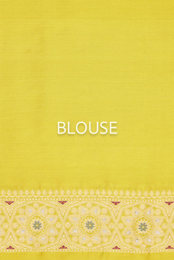 Yellow Handwoven Banarasi Silk Saree Shivangi Kasliwal Yellow Handwoven Banarasi Silk Saree Shivangi Kasliwal