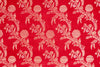 Red Handwoven Banarasi Raw Silk Fabric