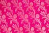 Fuchsia Pink Handwoven Banarasi Raw Silk Fabric