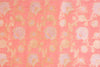 Peach Pink Handwoven Banarasi Silk Fabric