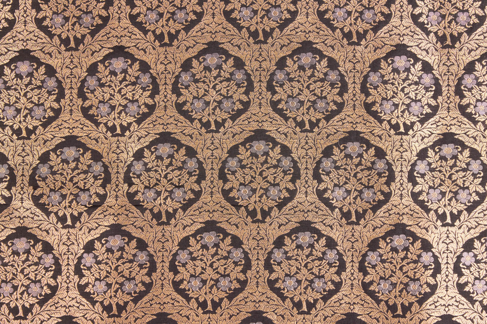 Black Handwoven Banarasi Silk Fabric