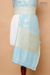 Powder Blue Handwoven Banarasi Moonga Dupatta