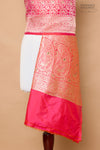 Pink Dual Tone Handwoven Banarasi Silk Dupatta