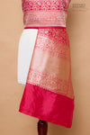 Pink Dual Tone Handwoven Banarasi Silk Dupatta