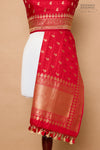 Red Handwoven Banarasi Silk Dupatta