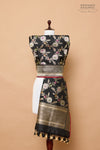 Black Handwoven Banarasi Silk Dupatta