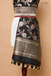 Black Handwoven Banarasi Silk Dupatta