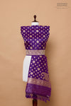 Purple Handwoven Banarasi Kadhua Silk Dupatta