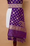 Purple Handwoven Banarasi Kadhua Silk Dupatta