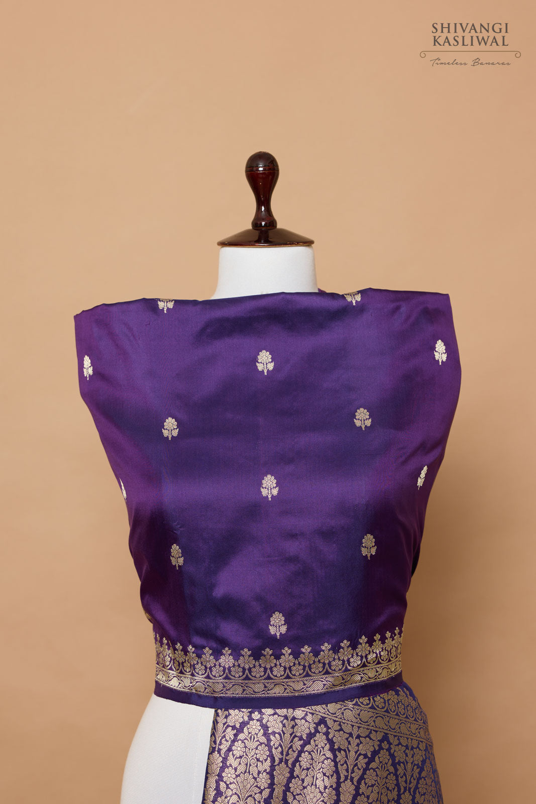 Purple Handwoven Banarasi Silk Dupatta