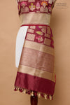 Maroon Handwoven Banarasi Silk Dupatta