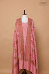 Onion Pink Handwoven Banarasi Moonga Silk Suit Piece