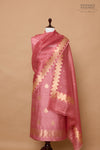 Onion Pink Handwoven Banarasi Chiniya Silk Suit Piece