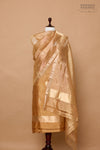 Light Brown Handwoven Banarasi Chiniya Silk Suit Piece