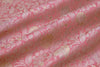 Pink Handwoven Banarasi Brocade Fabric