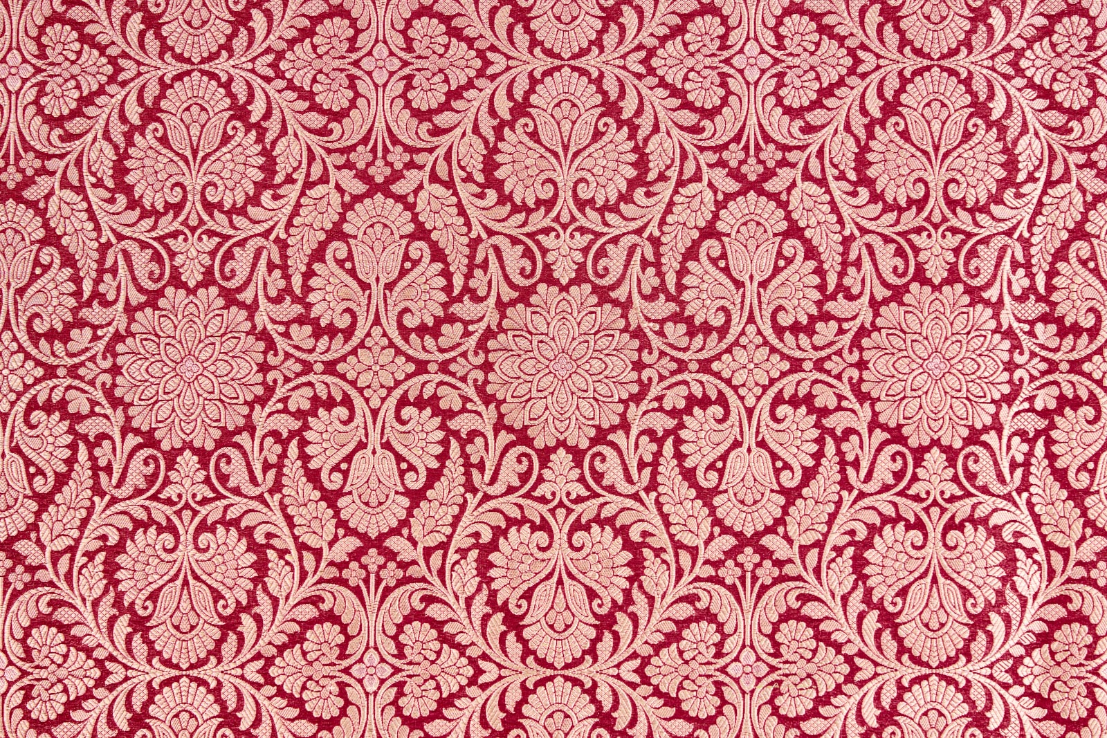 Maroon Handwoven Banarasi Brocade Fabric