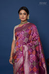 Purple Handwoven Banarasi Silk Saree