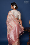 Shaded Pink Handwoven Banarasi Tissue Silk Saree