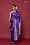 Purple Handwoven Banarasi Silk Saree