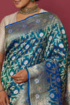 Green Dual Tone Handwoven Banarasi Silk Saree