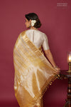 Shaded Yellow Handwoven Banarasi Tissue Silk Saree