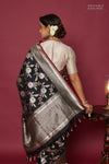 Black Handwoven Banarasi Silk Saree