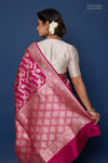 Fuchsia Pink Handwoven Banarasi Silk Saree