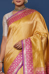 Yellow Handwoven Banarasi Kadhua Silk Saree
