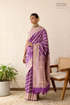 Purple Handwoven Banarasi Kadhua Silk Saree