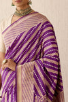 Purple Handwoven Banarasi Kadhua Silk Saree