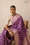 Purple Handwoven Banarasi Kadhua Silk Saree