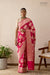 Fuchsia Pink Handwoven Banarasi Kadhua Silk Saree