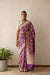 Purple Handwoven Banarasi Kadhua Silk Saree