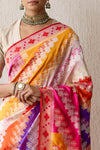 Multicolor Rangkat Handwoven Banarasi Kadhua Silk Saree