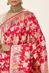 Red Handwoven Banarasi Kadhua Silk Saree